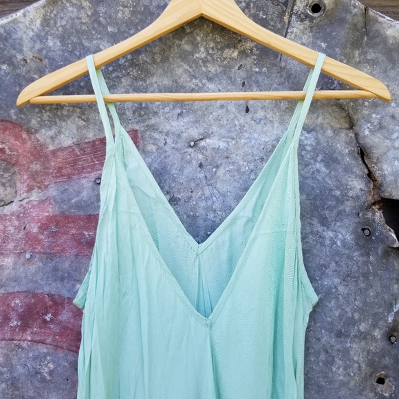 Vintage 60s Mint Green Sleeveless Dress & Slip - Picture 4 of 16